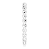 Platinum Stackable Rope Ring