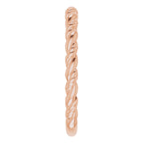 14K Rose Stackable Rope Ring