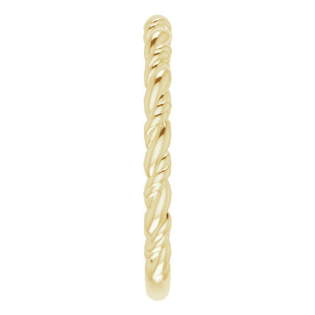 14K Yellow Gold Stackable Rope Ring