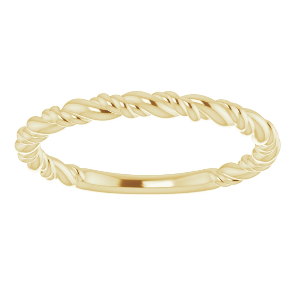 14K Yellow Gold Stackable Rope Ring