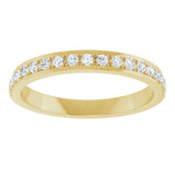 14K Yellow 1/4 CTW Natural Diamond Anniversary Band
