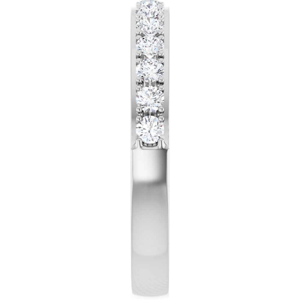 14K White 3/8 CTW Natural Diamond Anniversary Band