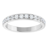 14K White 3/8 CTW Natural Diamond Anniversary Band