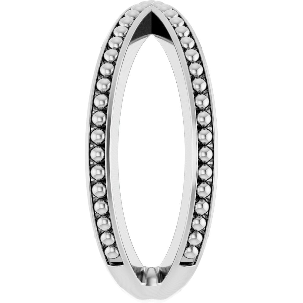 Sterling Silver Beaded Criss-Cross Ring