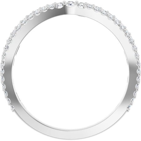 14K White Gold 1/3 CTW Natural Diamond Contour Band