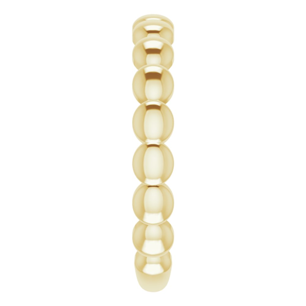 14K Yellow Stackable Bead Ring