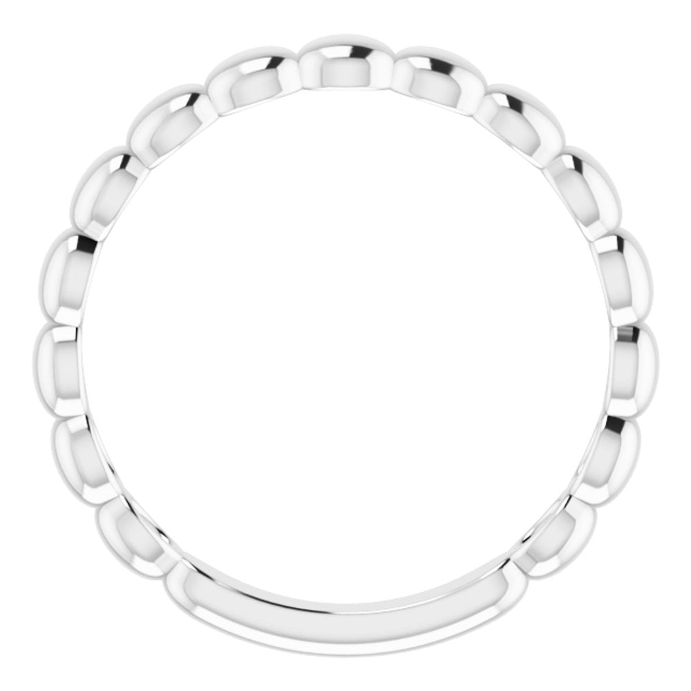 Sterling Silver Stackable Bead Ring