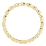 14K Yellow Stackable Bead Ring