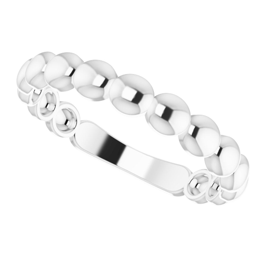 Sterling Silver Stackable Bead Ring