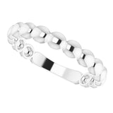 Sterling Silver Stackable Bead Ring