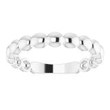 Sterling Silver Stackable Bead Ring