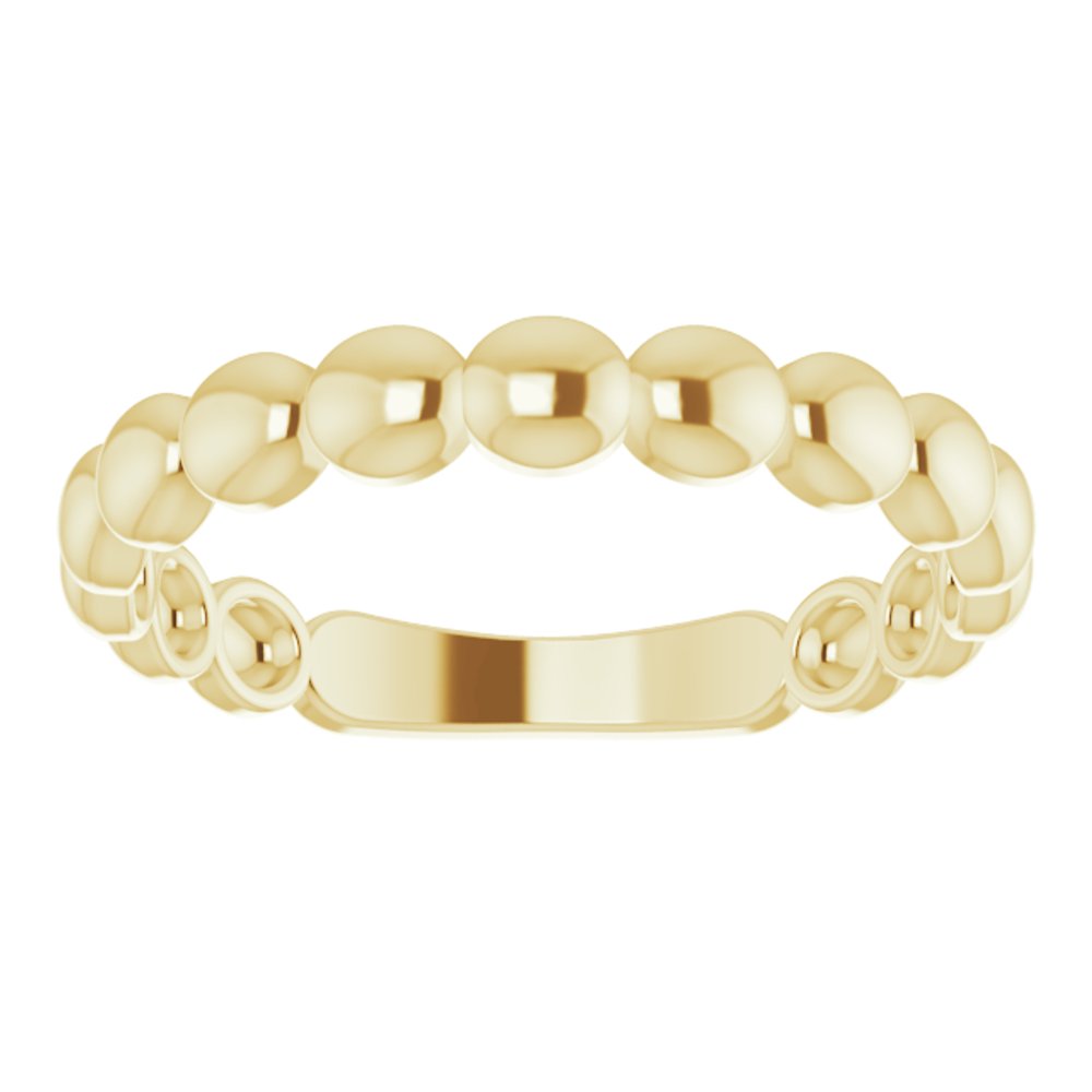 14K Yellow Stackable Bead Ring