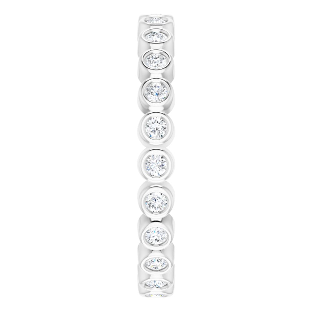 14K White Gold 1/3 CTW Natural Diamond Eternity Band Size 6