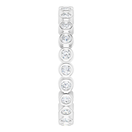 14K White Gold 1/3 CTW Natural Diamond Eternity Band Size 6