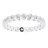 14K White Gold 1/3 CTW Natural Diamond Eternity Band Size 6.5