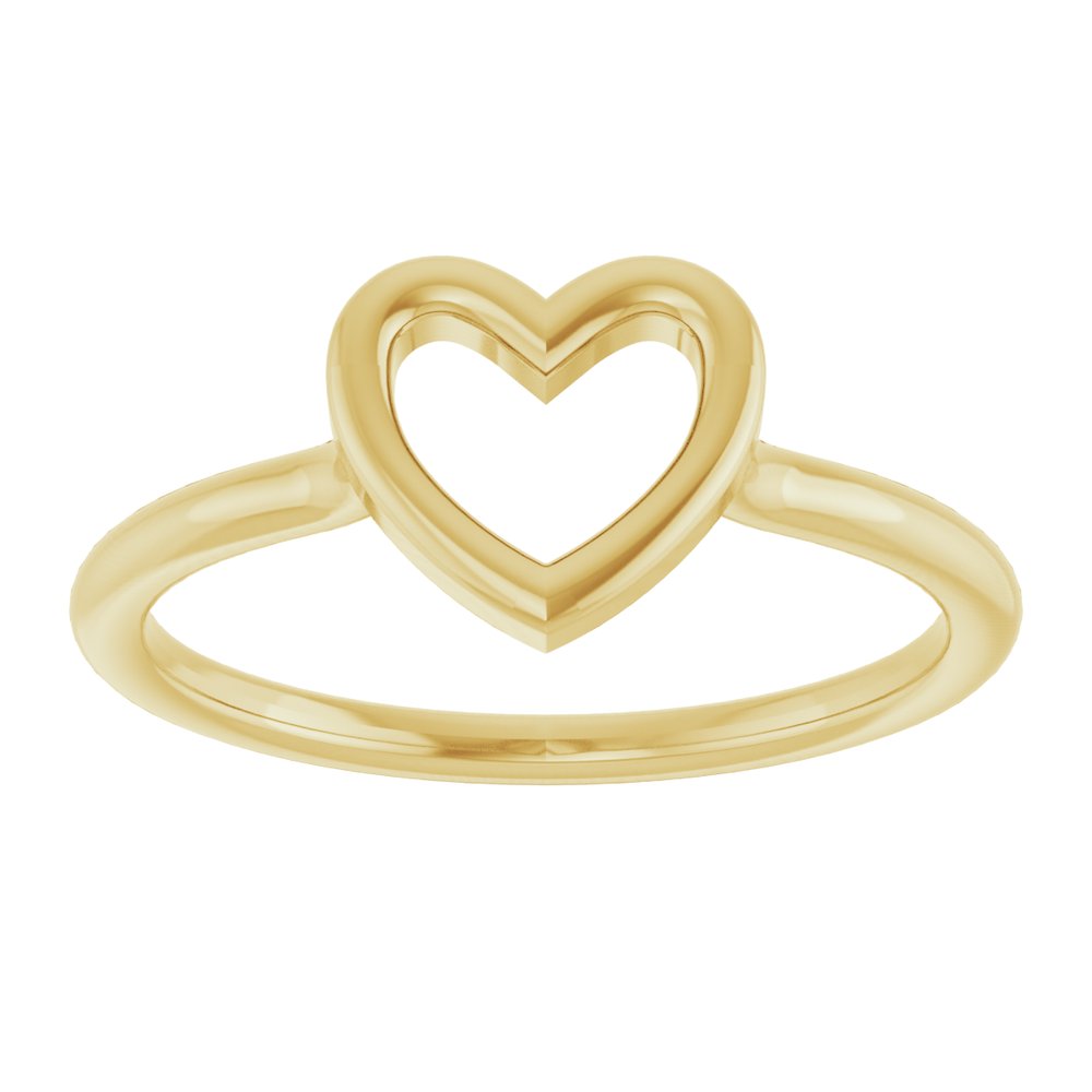 14K Yellow Heart Ring