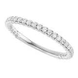 14K White 1/5 CTW Natural Diamond Rope Anniversary Band