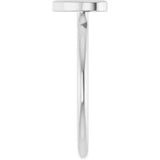14K White Gold Heart Ring
