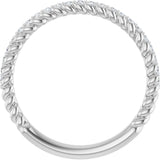 14K White 1/5 CTW Natural Diamond Rope Anniversary Band