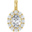 14K Yellow 1 1/6 CTW Lab-Grown Diamond Halo-Style Pendant