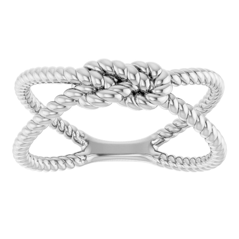 Sterling Silver Rope Knot Ring