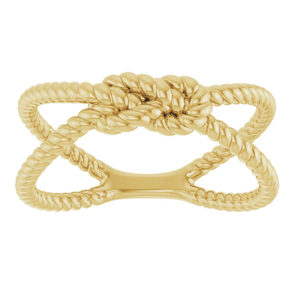 14K Yellow Rope Knot Ring