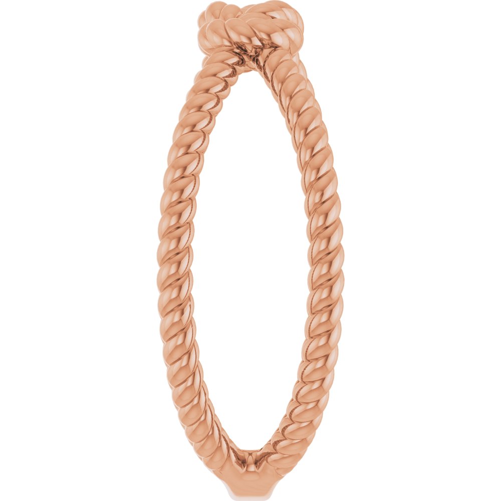 14K Rose Rope Knot Ring