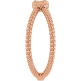 14K Rose Rope Knot Ring