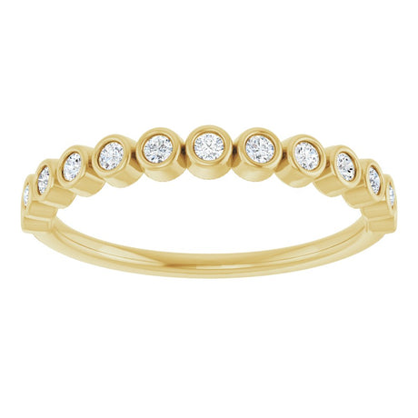 14K Yellow Gold 1/6 CTW Natural Diamond Anniversary Band