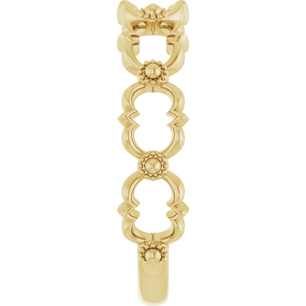 14K Yellow Stackable Bead Ring