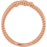 14K Rose Rope Knot Ring