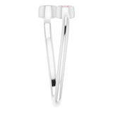 14K White Gold Natural Pink Tourmaline Two-Stone Ring