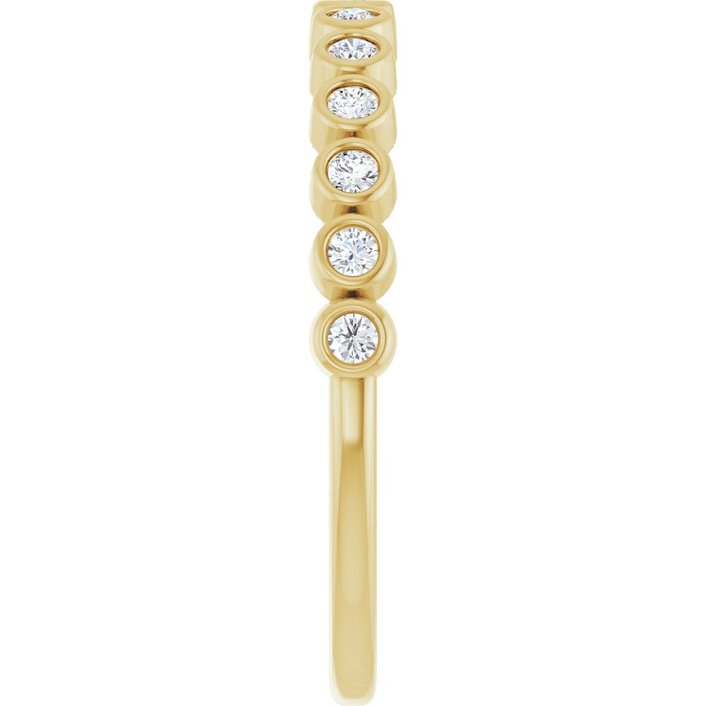 14K Yellow Gold 1/6 CTW Natural Diamond Anniversary Band