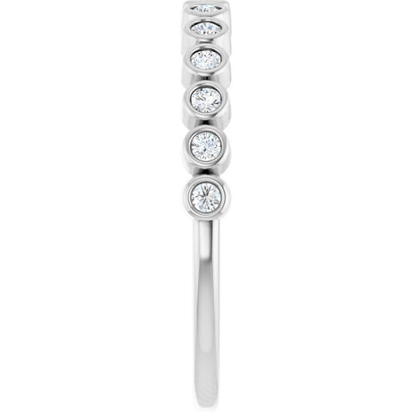 Platinum 1/6 CTW Natural Diamond Anniversary Band