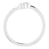 14K White 1/5 CTW Natural Diamond Two-Stone Ring