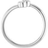 14K White Gold 1/5 CTW Natural Diamond Two-Stone Ring