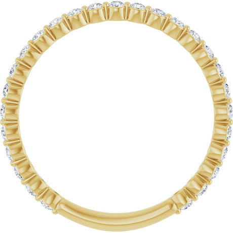 14K Yellow 1 1/6 CTW Lab-Grown Diamond Anniversary Band