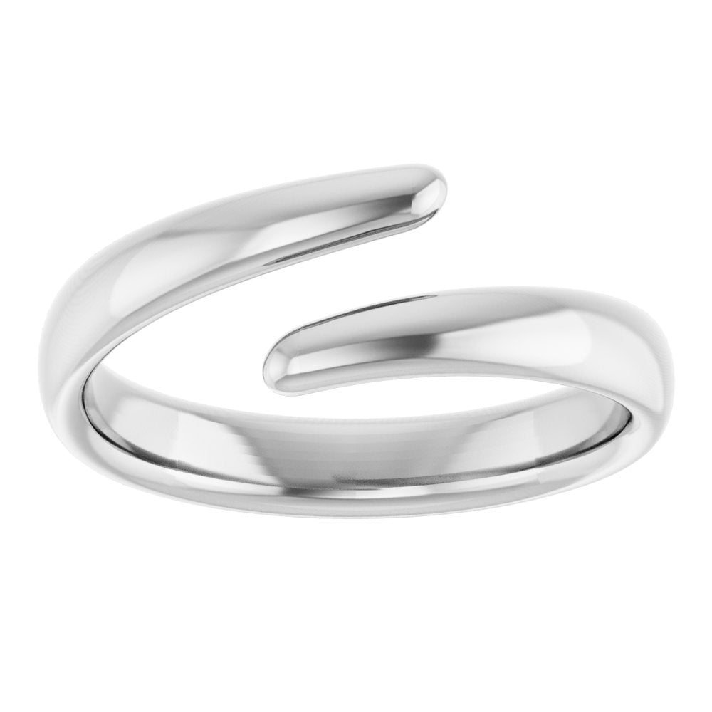 14K White Negative Space Ring