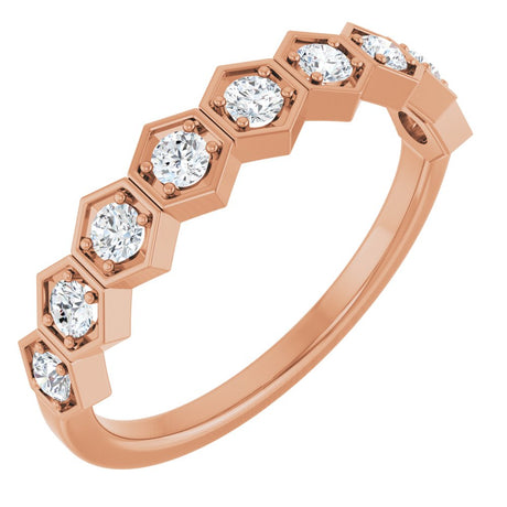 14K Rose Gold 1/3 CTW Natural Diamond Stackable Ring
