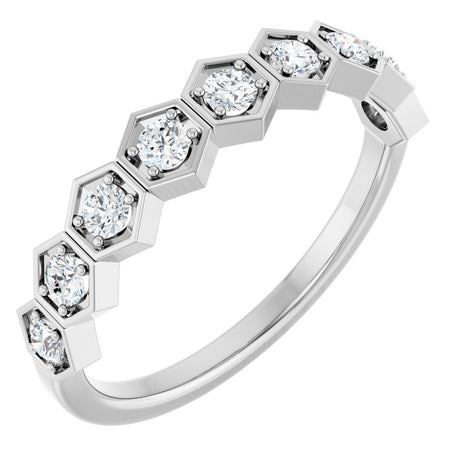 14K White Gold 3/8 CTW Lab-Grown Diamond Stackable Ring