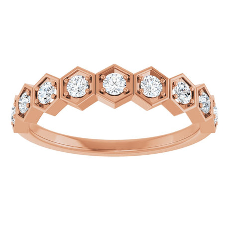 14K Rose Gold 1/3 CTW Natural Diamond Stackable Ring