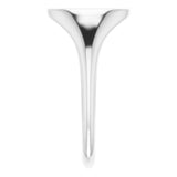 Platinum 11x10 mm Oval .02 CTW Natural Diamond Starburst Signet Ring