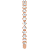 14K Rose 1/3 CTW Natural Diamond Anniversary Band