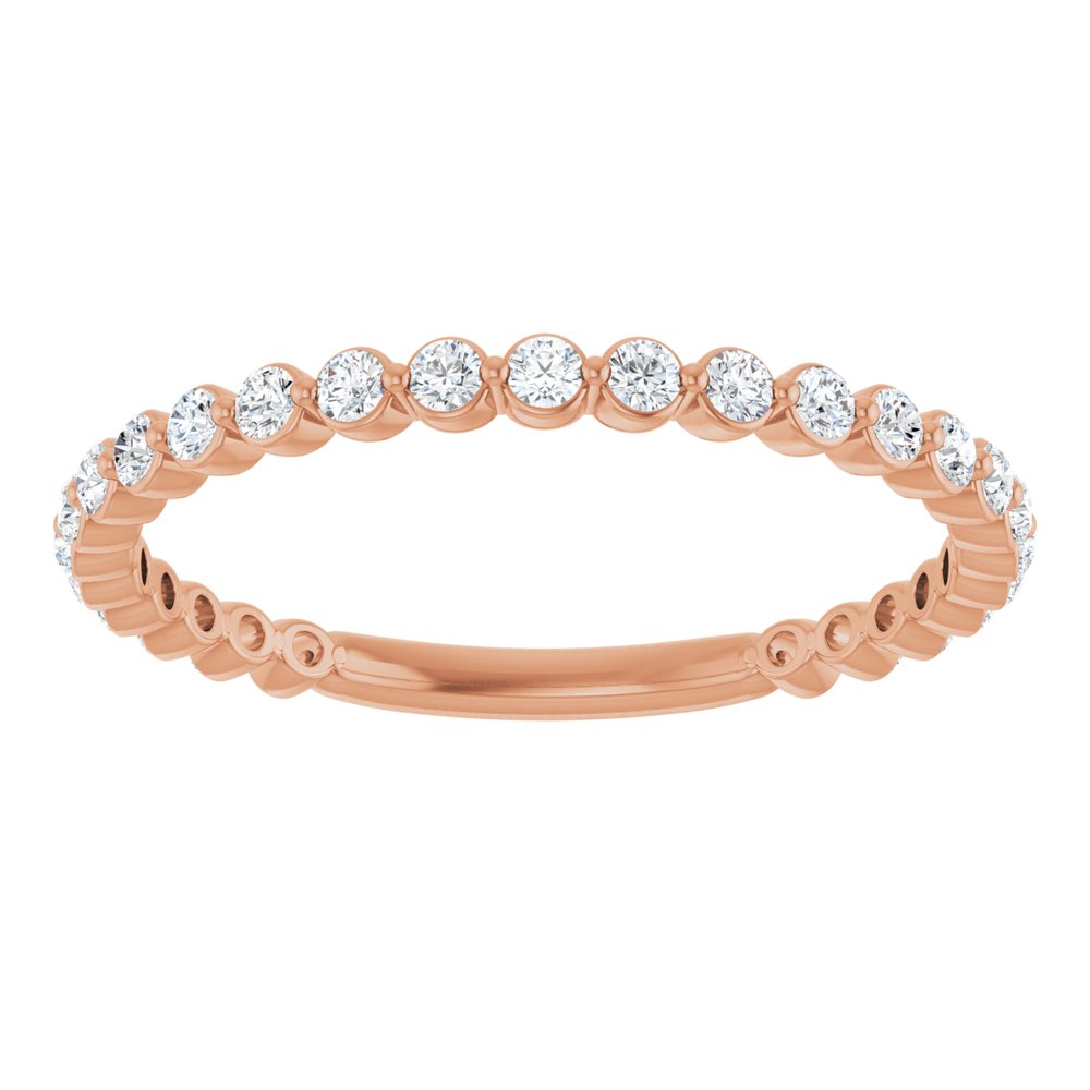 14K Rose 1/3 CTW Natural Diamond Anniversary Band