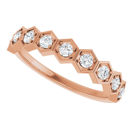 14K Rose Gold 1/3 CTW Natural Diamond Stackable Ring
