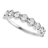 14K White Gold 3/8 CTW Lab-Grown Diamond Stackable Ring