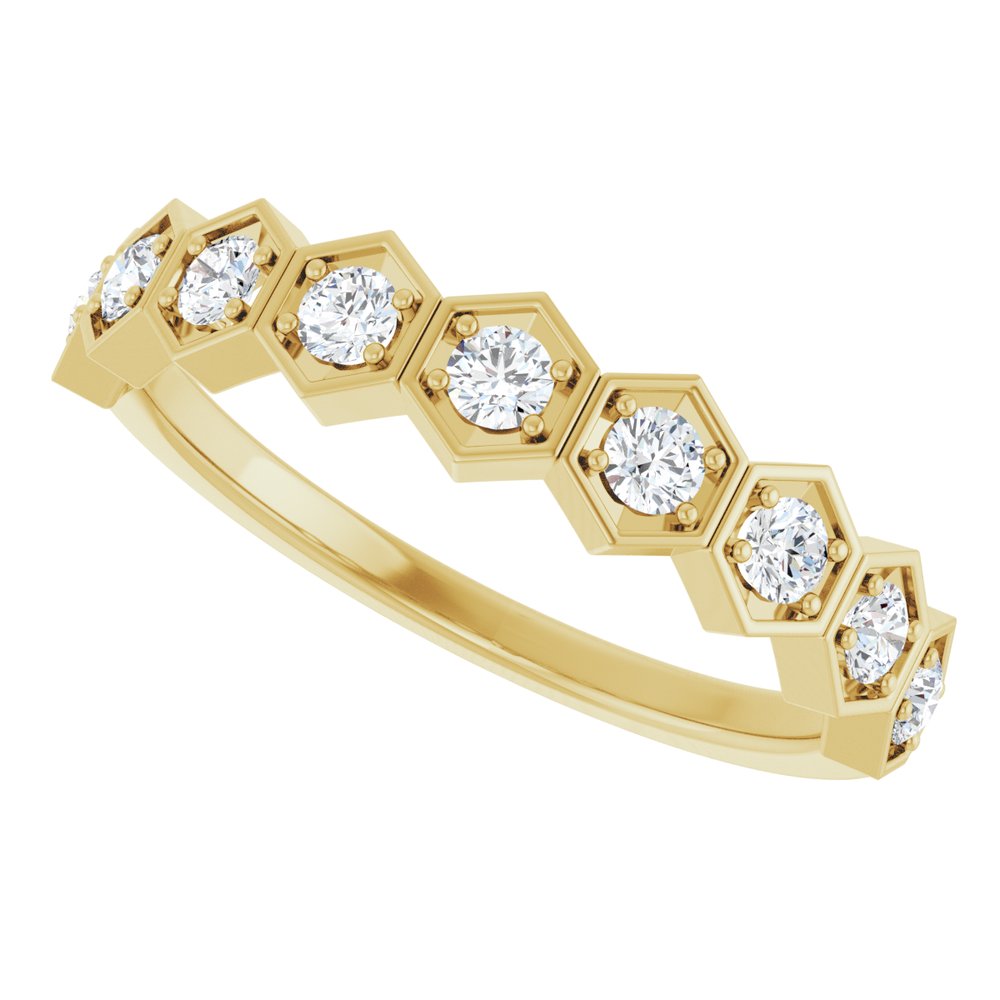 14K Yellow Gold 3/8 CTW Lab-Grown Diamond Stackable Ring