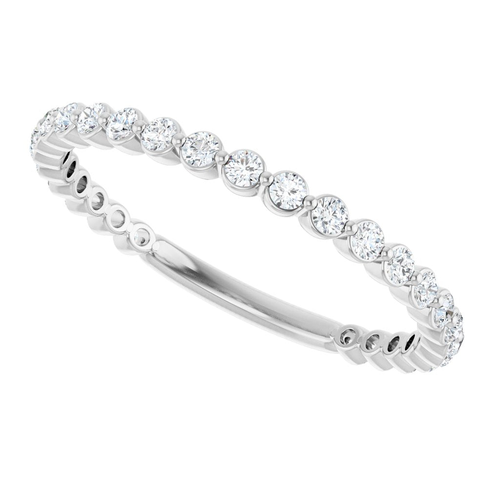 14K White 1/3 CTW Lab-Grown Diamond Anniversary Band