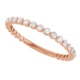 14K Rose 1/3 CTW Natural Diamond Anniversary Band