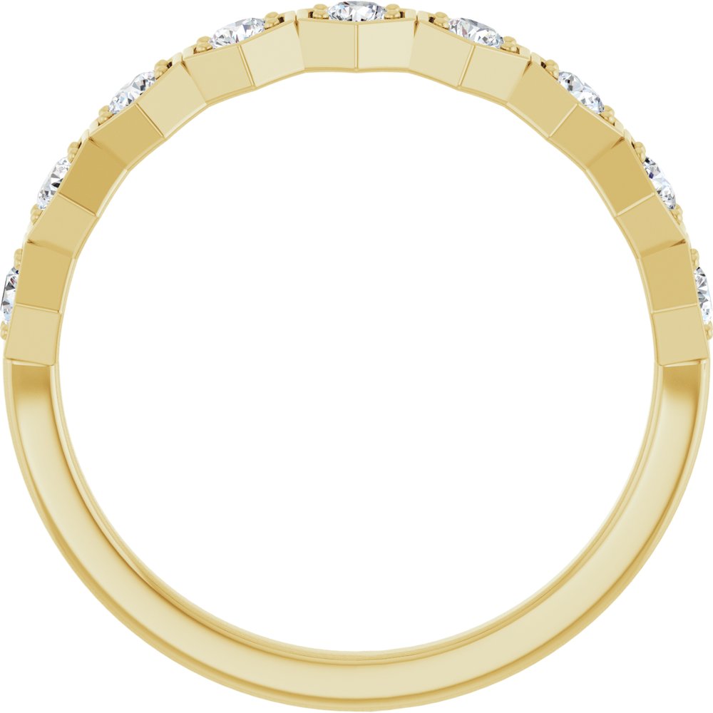 14K Yellow Gold 3/8 CTW Lab-Grown Diamond Stackable Ring